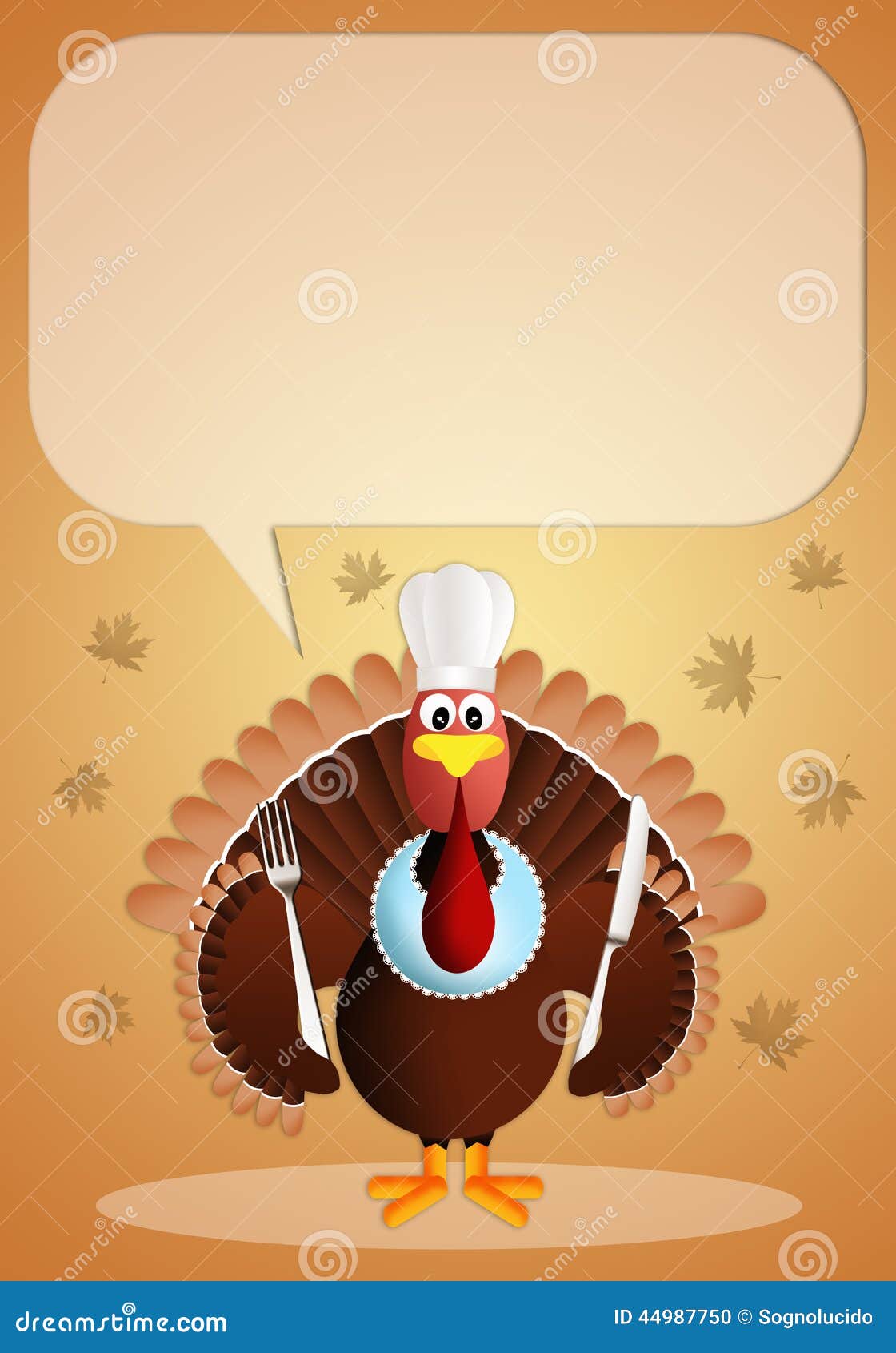 Turkey with Chef S Hat in Thanksgiving Stock Illustration