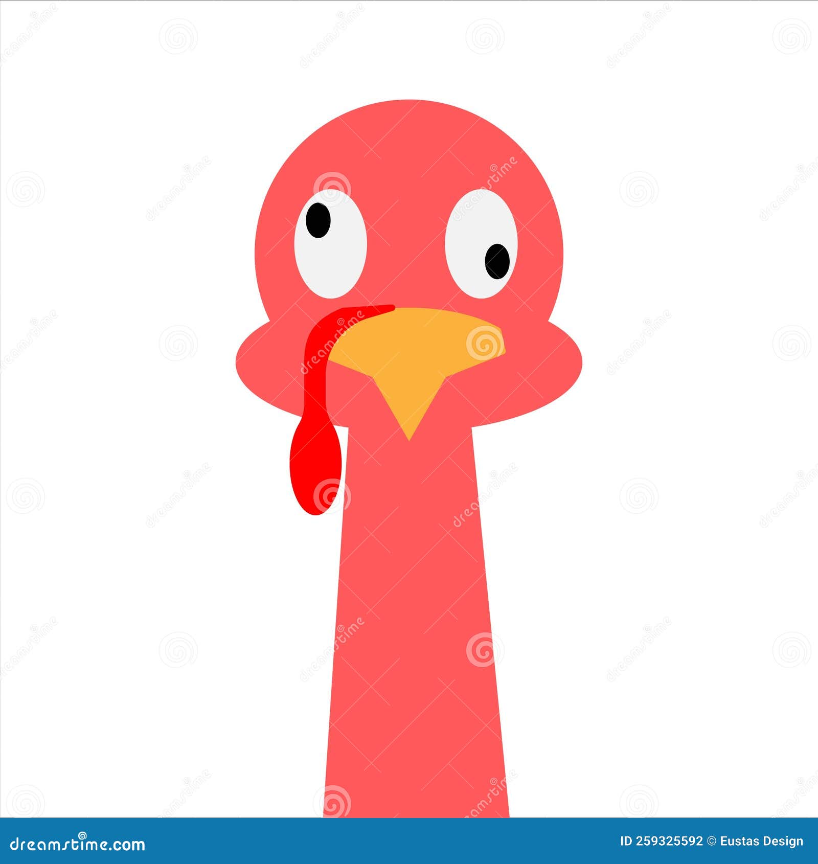 Turkey Chicken Head Vector Illustration Stock Vector Illustration of
