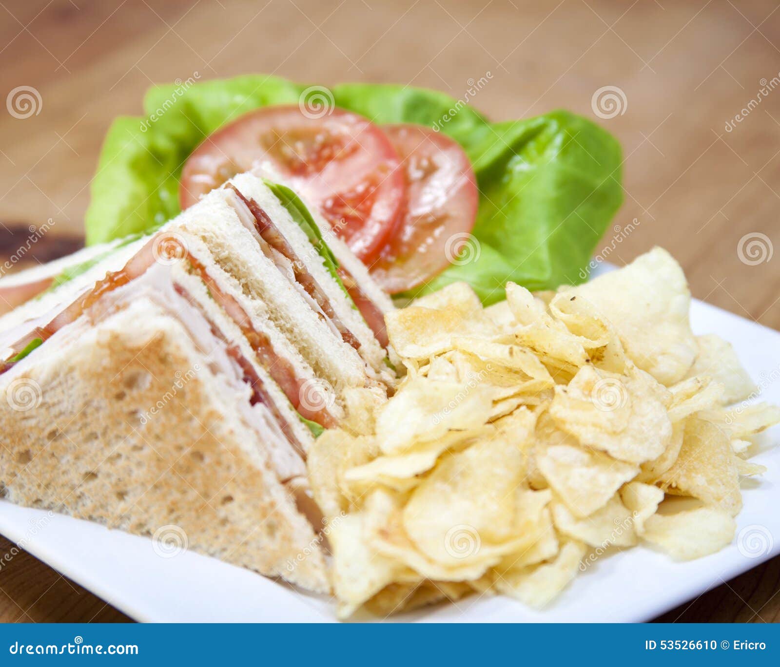 Turkey club sandwich stock photo. Image of turkey, lettuce 53526610