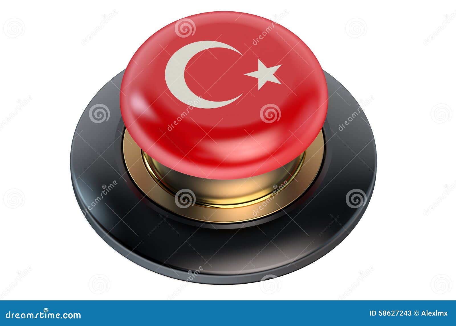 Turkey flag button stock illustration. Illustration of round 58627243