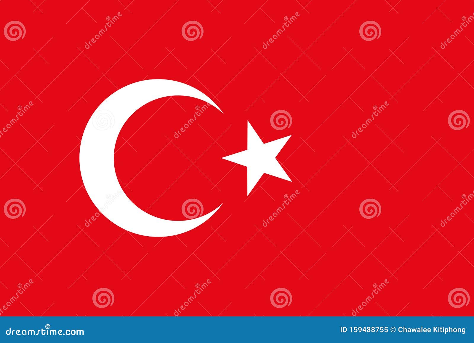 Turkish Flag, National Flag of Turkey Standard Proportion and Color