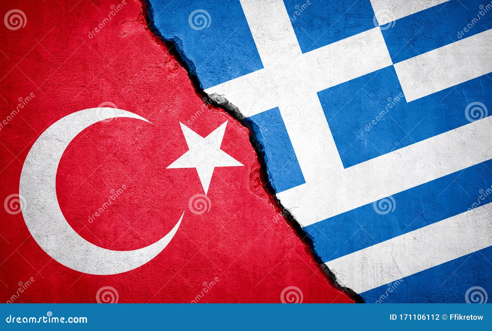 Turkey and Greece Conflict. Illustration Stock Illustration