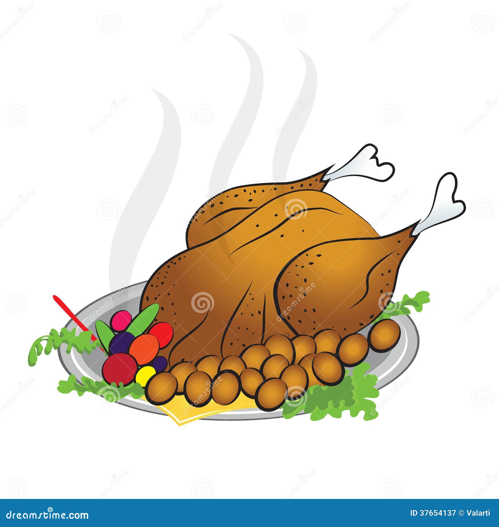 Turkey Happy Thanksgiving Day Stock Vector - Illustration of meal ...