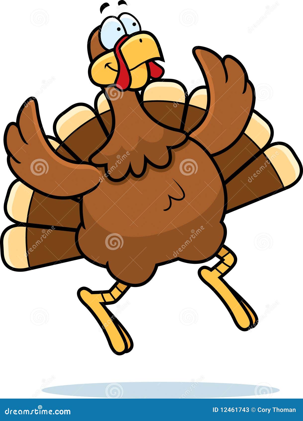 Turkey Jumping stock vector. Image of cartoon, jumping 12461743