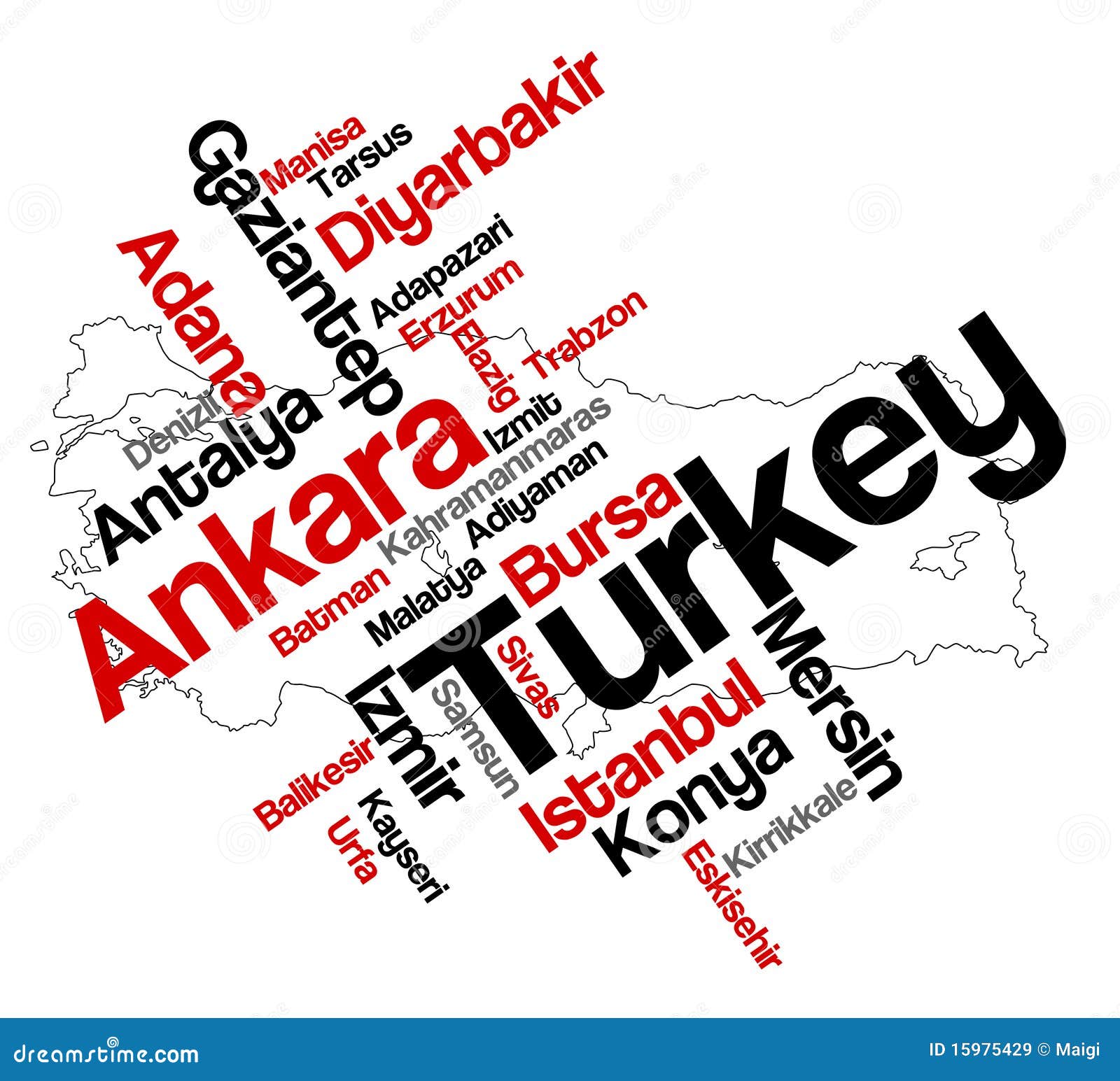 turkey map and cities
