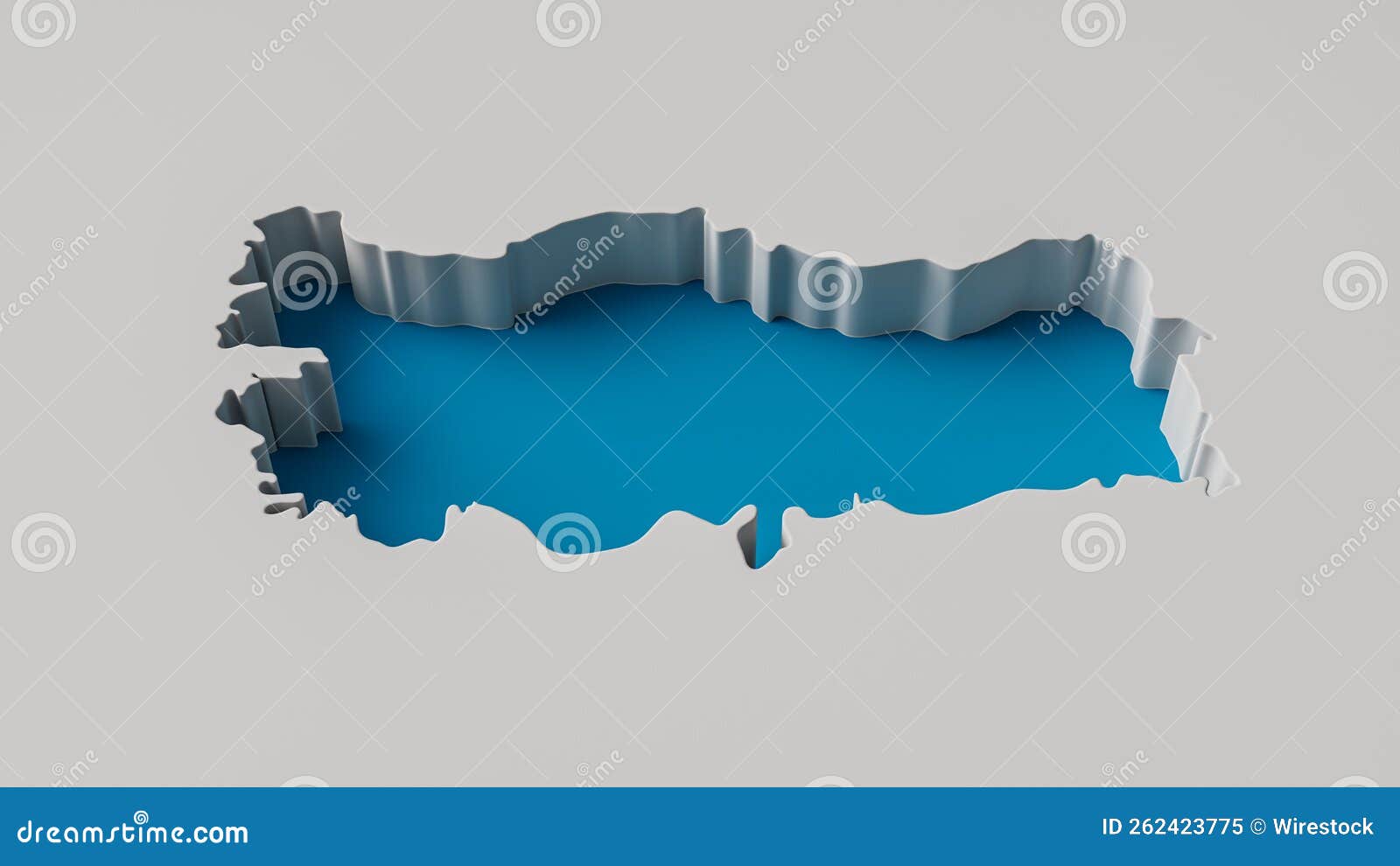 turkey map 3d inner extrude map sea depth with inner shadow.