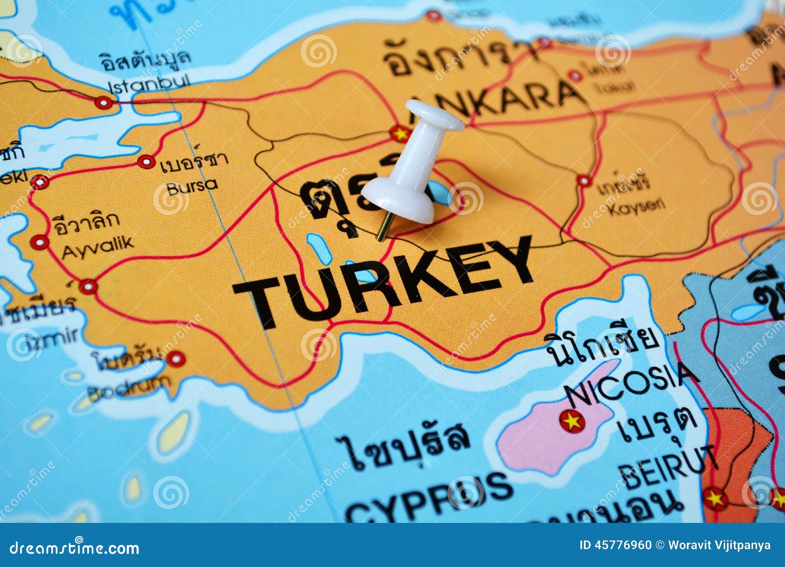 Turkey Country Map