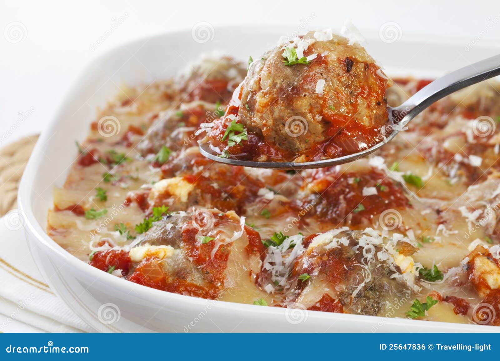 Turkey Meatballs with Tomato Sauce and Cheese Stock Photo Image of