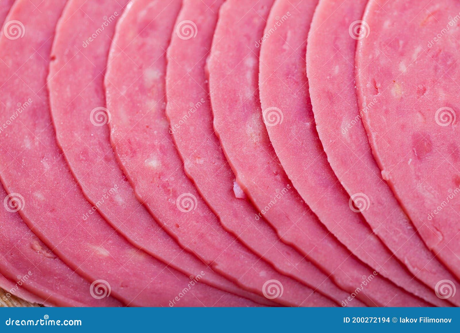 Turkey Mortadella Sausage Closeup Stock Photo Image of gastronomy