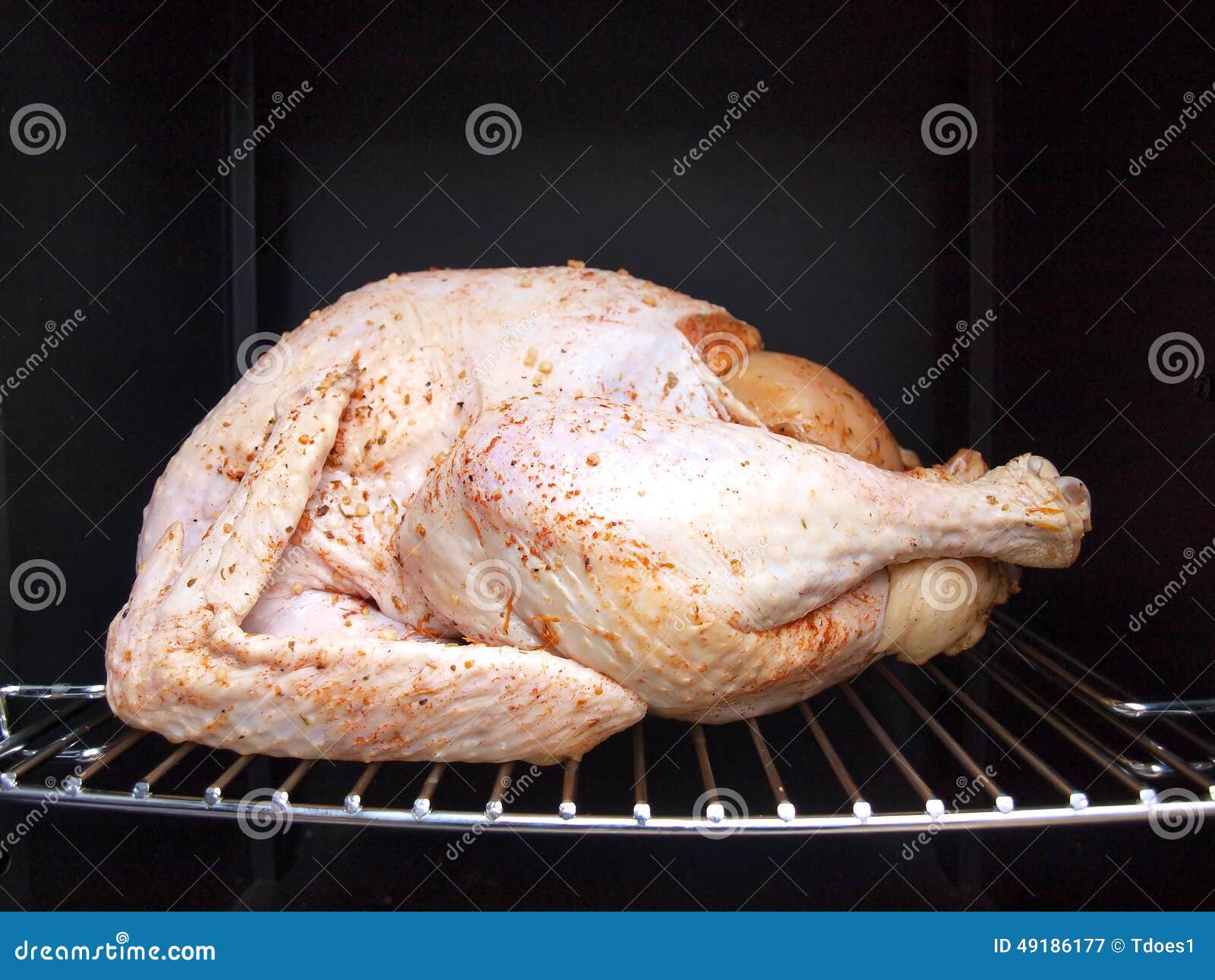 Turkey in a propane smoker stock image. Image of delicacy 49186177