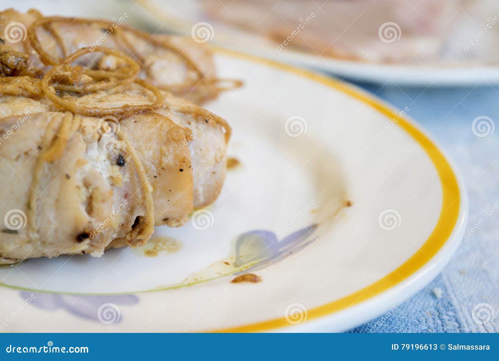 Turkey Roulades Stirfried in White Sauce Stock Image Image of balls