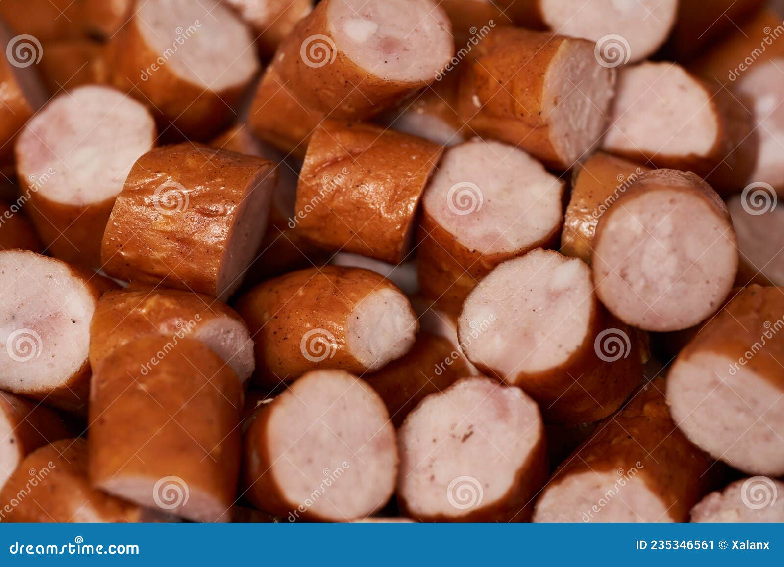 Turkey sausages, diced stock image. Image of appetizer 235346561