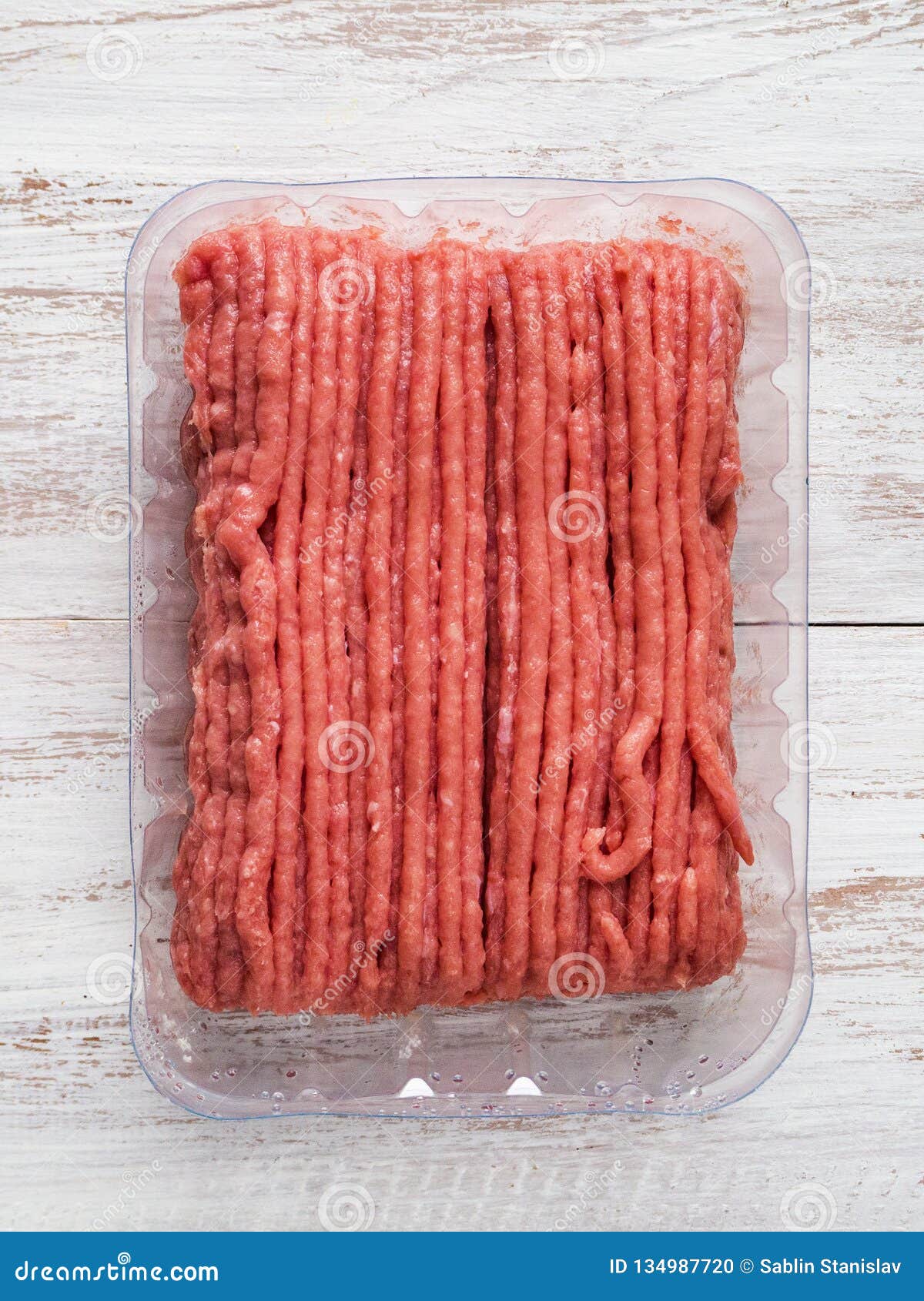 Turkey Stuffing in Plastic Containers. Close Up. Stock Photo Image of