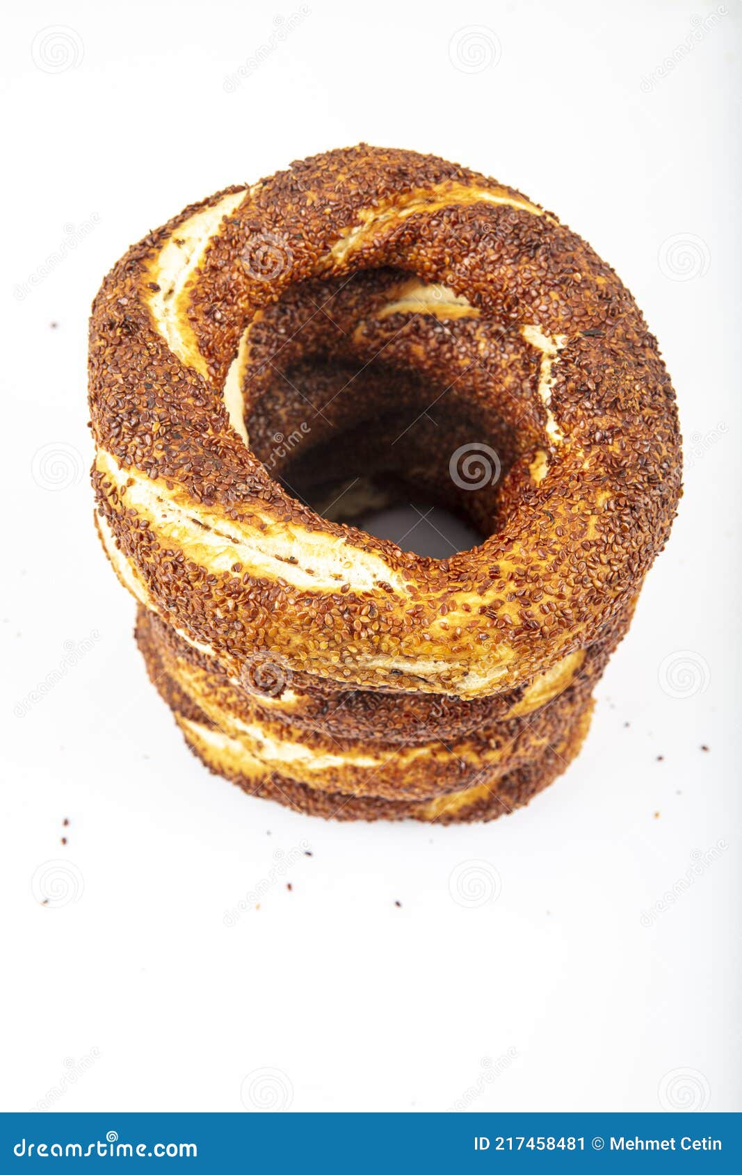 turkish bagel; simit, gevrek. turkish bagel simit on  background