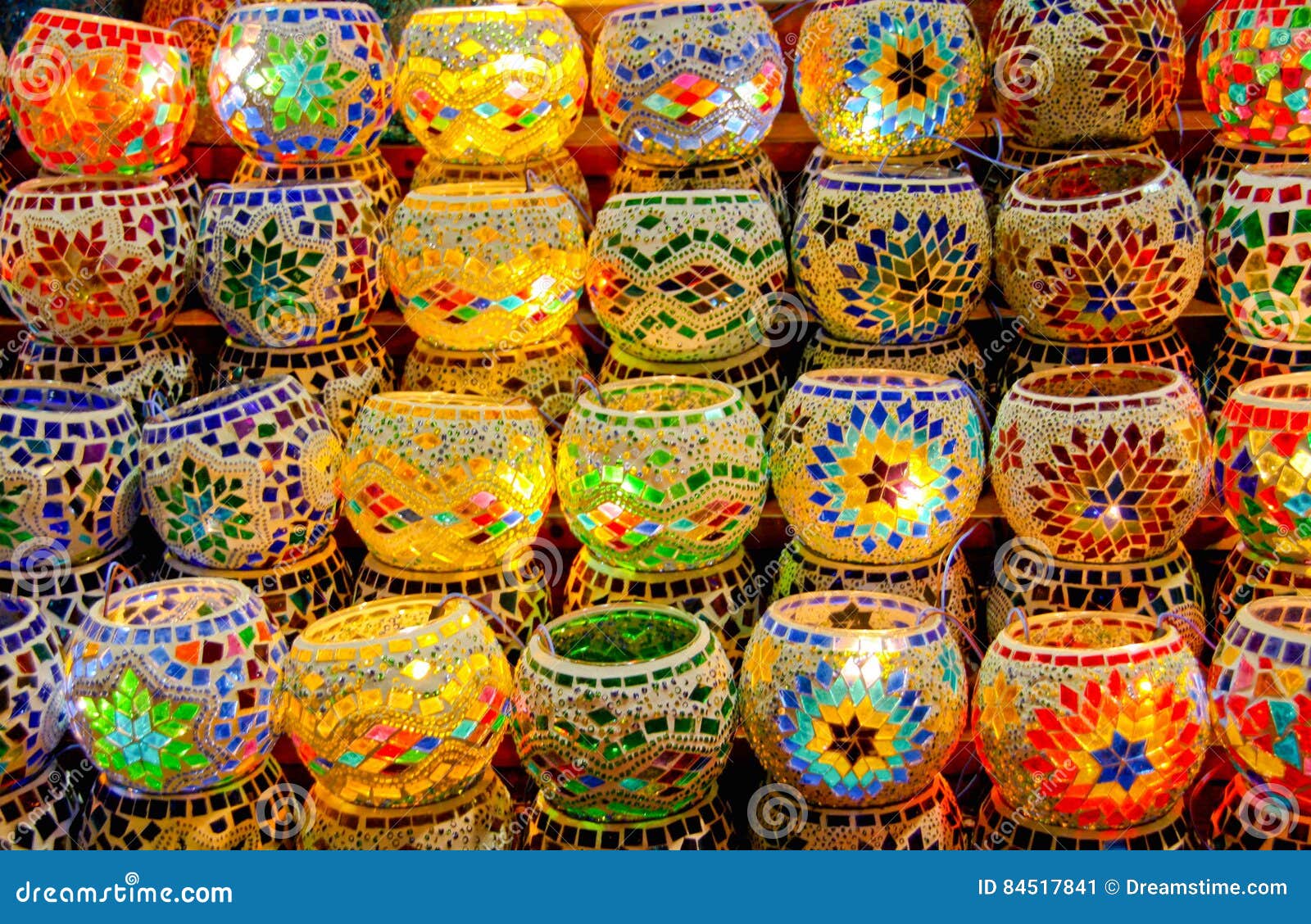 Turkish candles stock image. Image of bazaar, glass, culture 84517841