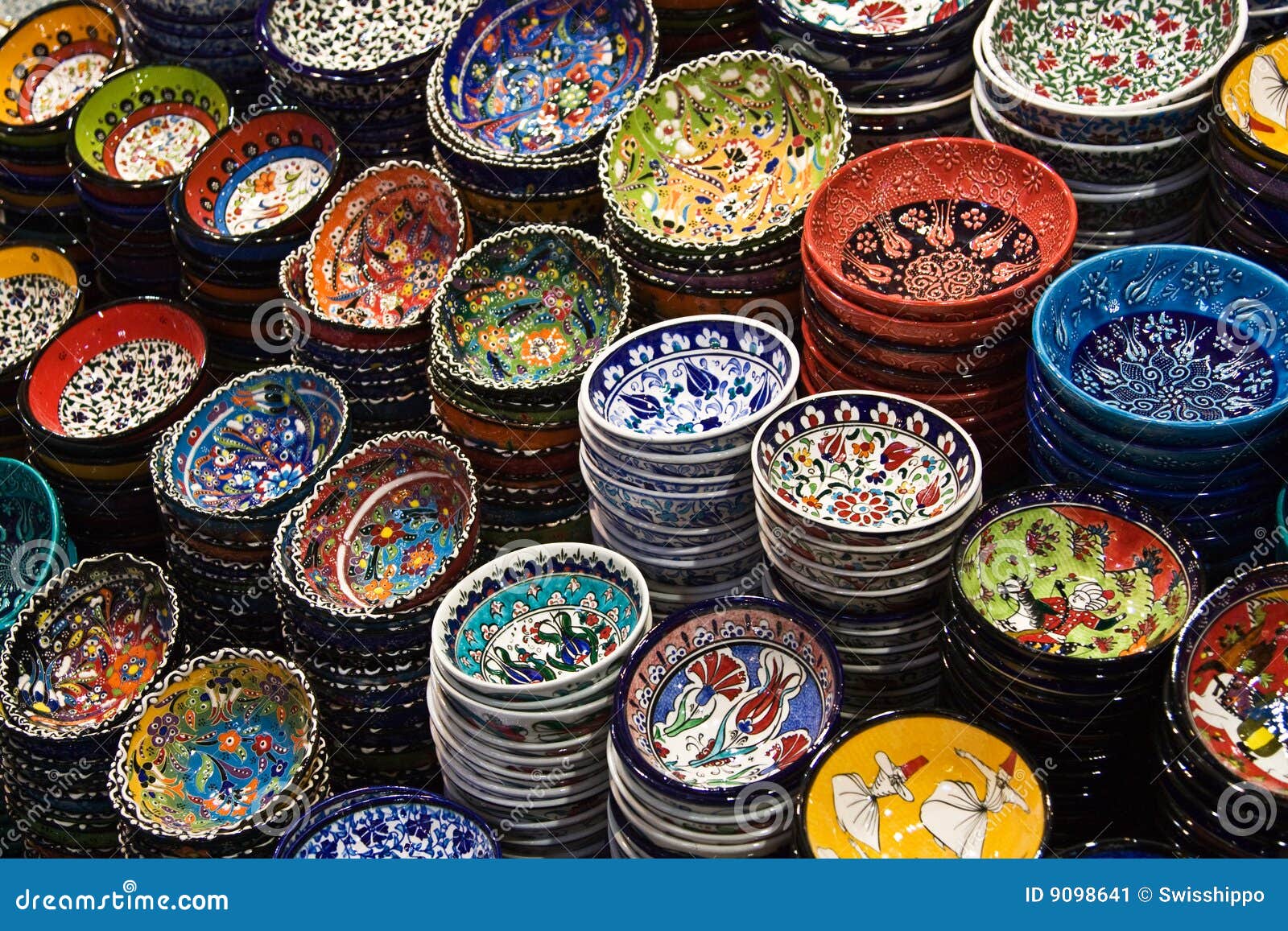 Turkish ceramics stock image. Image of detail, historical 9098641