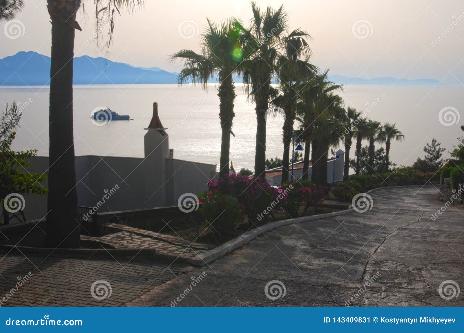 Turkish city by the sea stock image. Image of colored 143409831