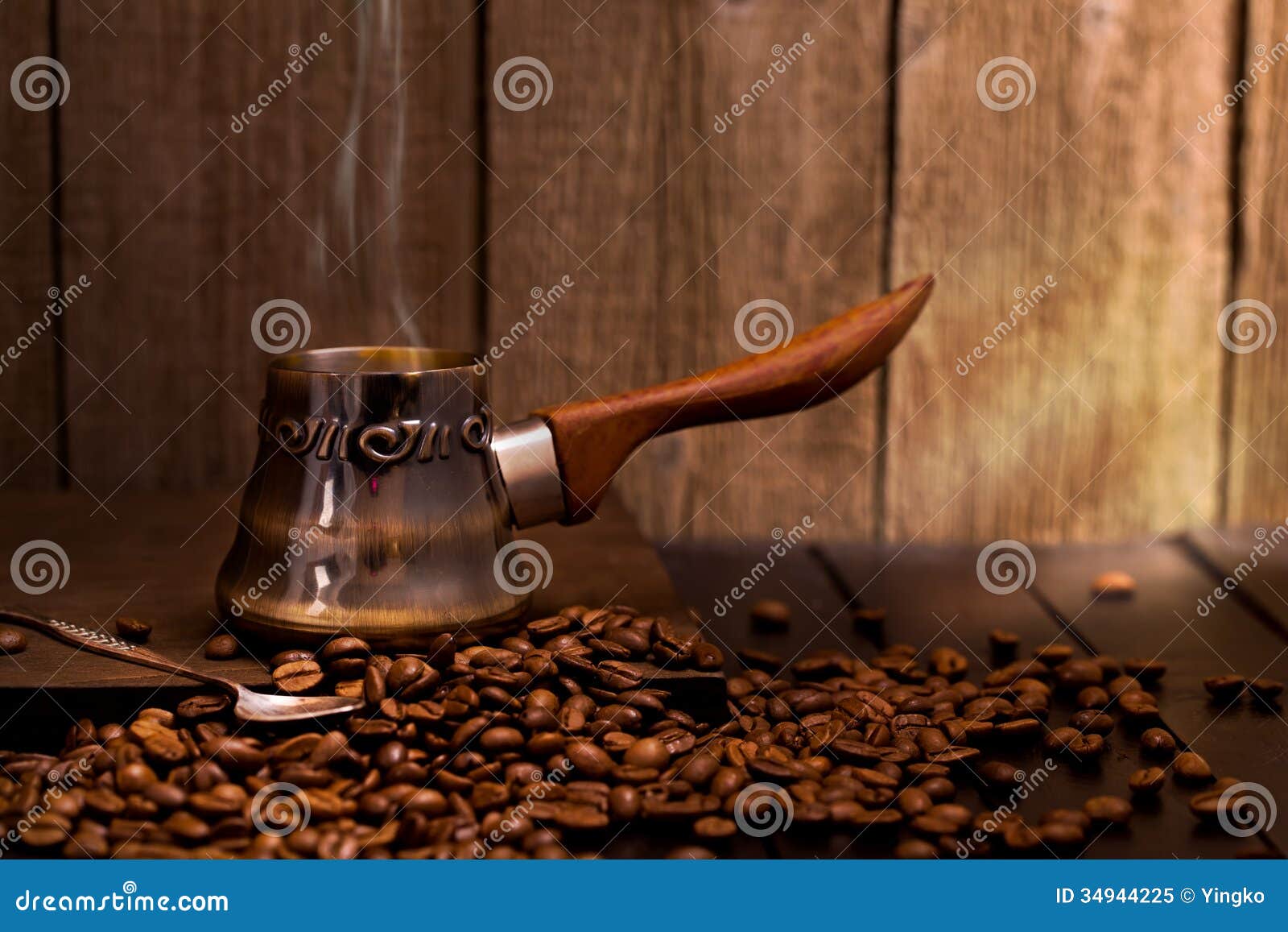 turkish coffee brewing pot