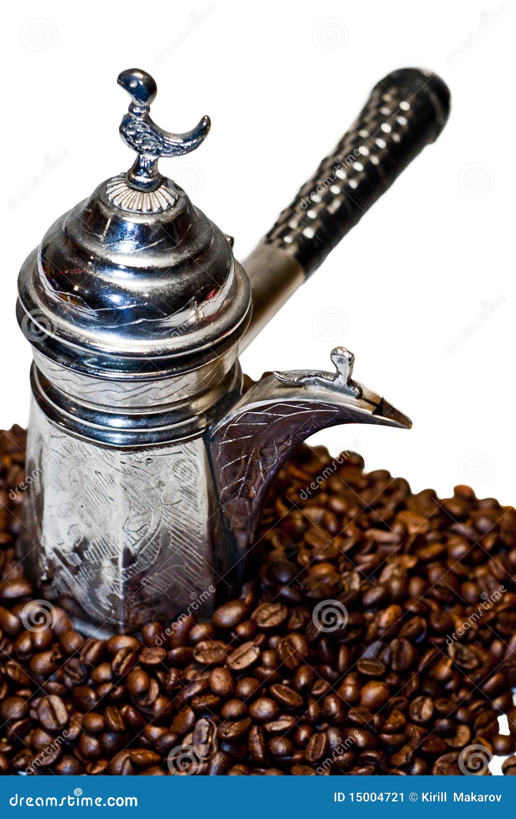 Turkish Coffee Pot And Coffee Beans Stock Image Image of people