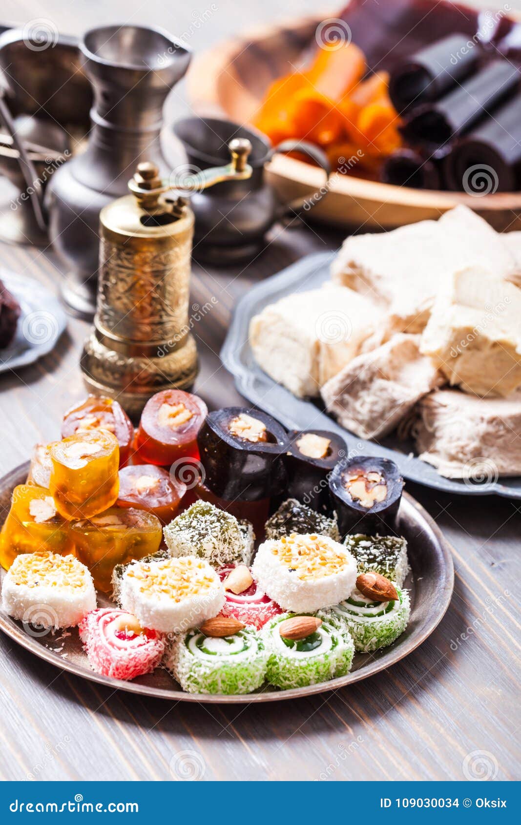 Turkish Delight Rahat Lokum Stock Photo - Image of rahat, group: 109030034