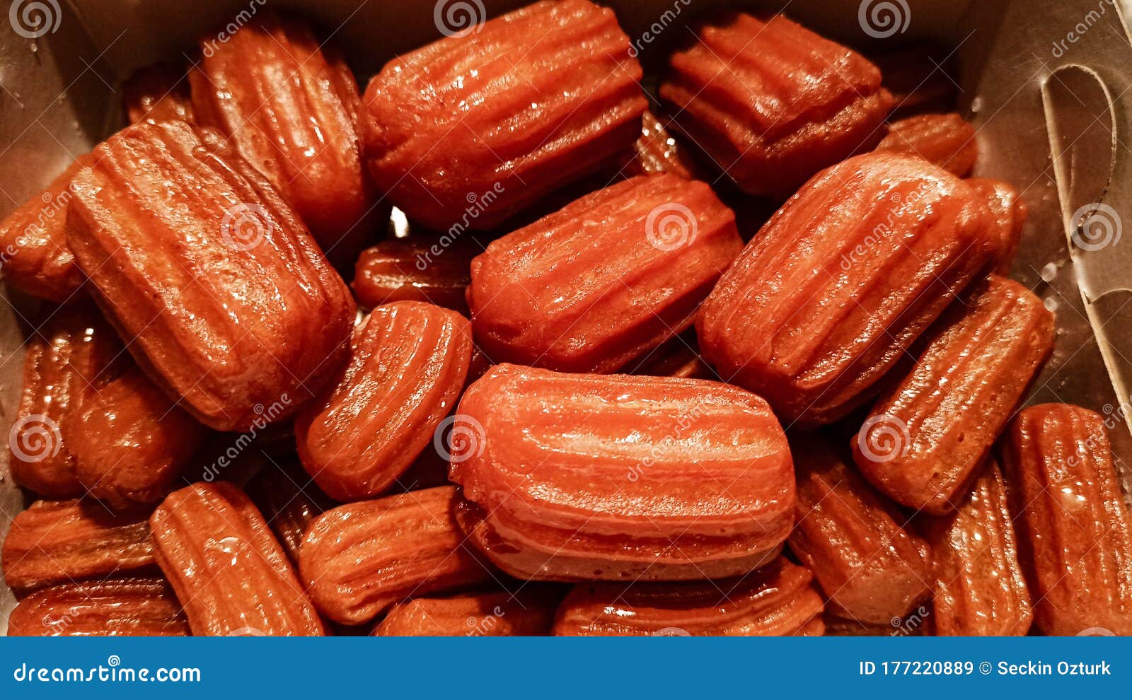 Turkish Dessert Tulumba Tulumba Tatlisi in Turkey Stock Image - Image ...