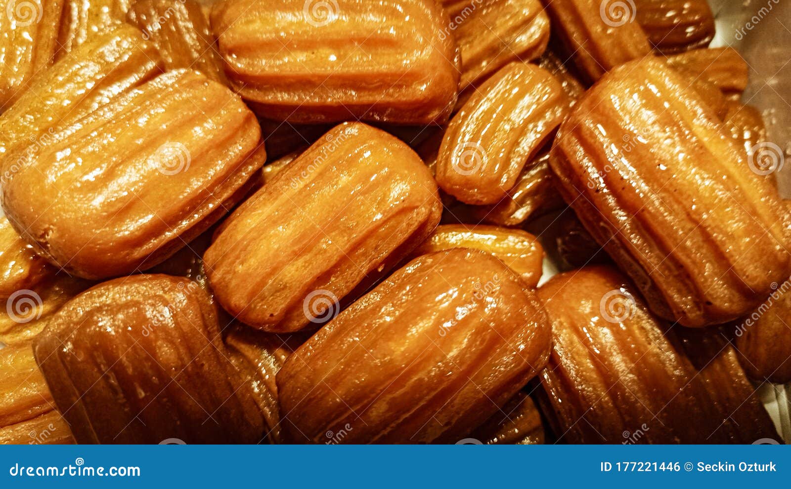 Turkish Dessert Tulumba Tulumba Tatlisi in Turkey Stock Photo - Image ...