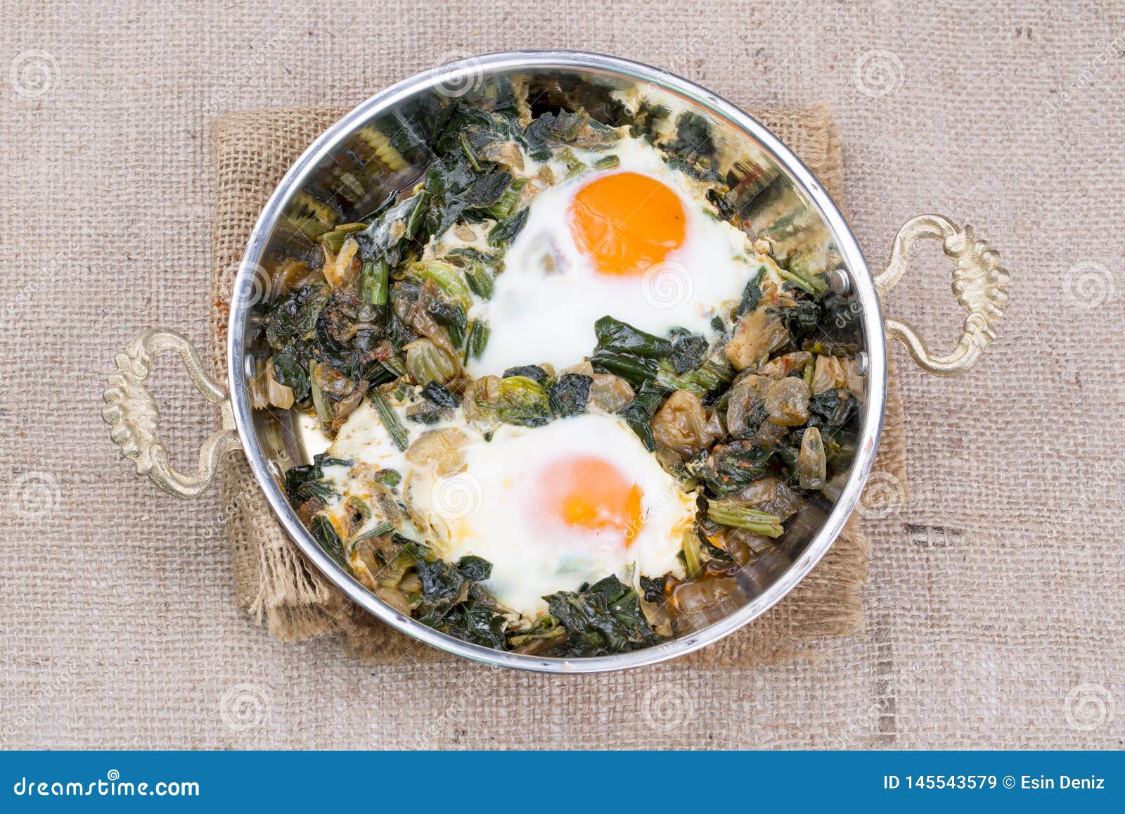 Turkish Food Spinach with Egg. Organic Food Stock Image Image of