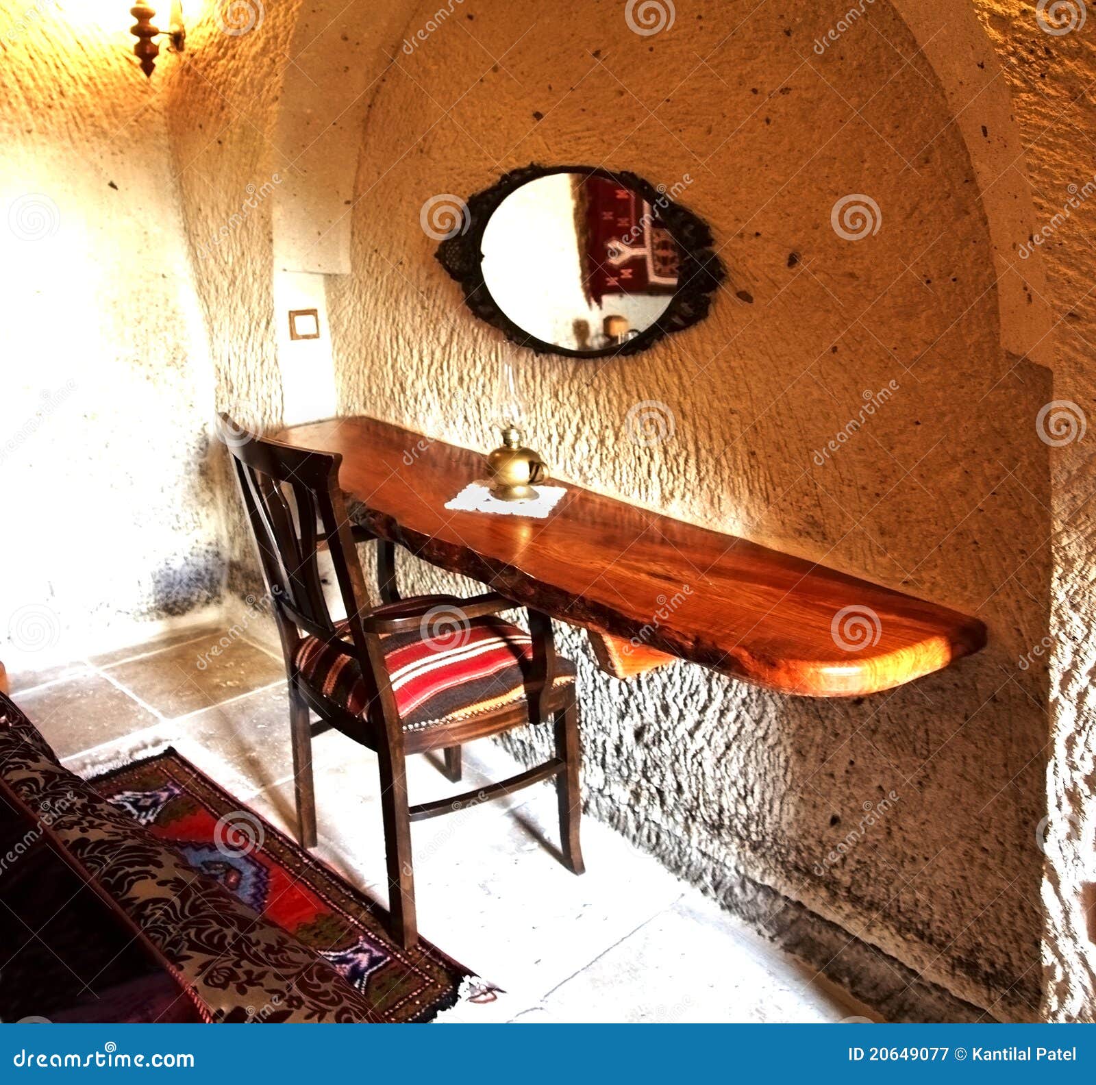 Turkish Interior Room With Chair And Desk Stock Image