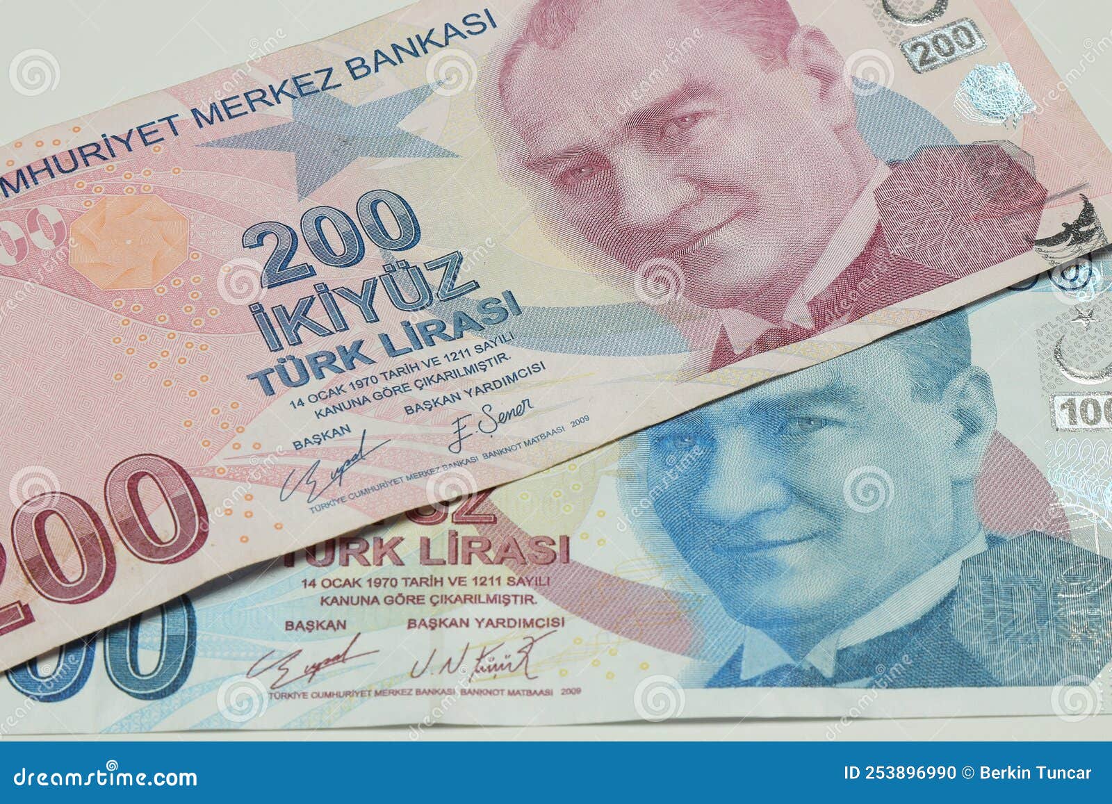 turkish-lira-banknotes-of-various-color-pattern-and-value-on-white