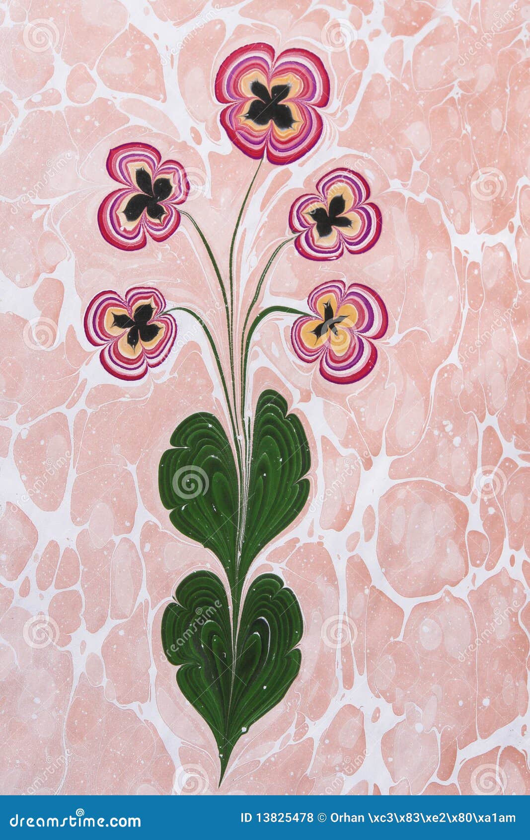turkish marbled paper artwork background
