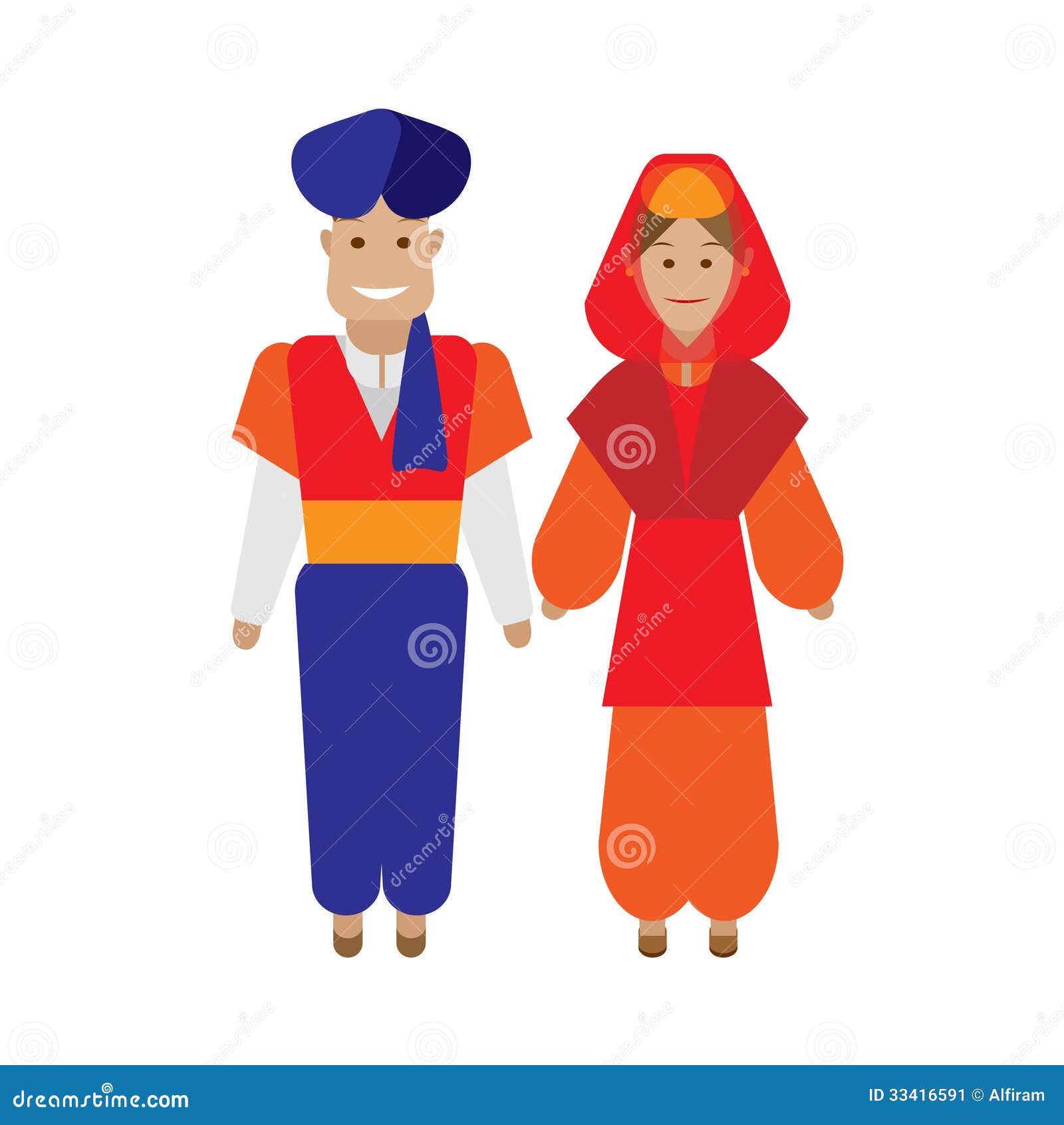 Turkish national dress stock vector. Illustration of clothes