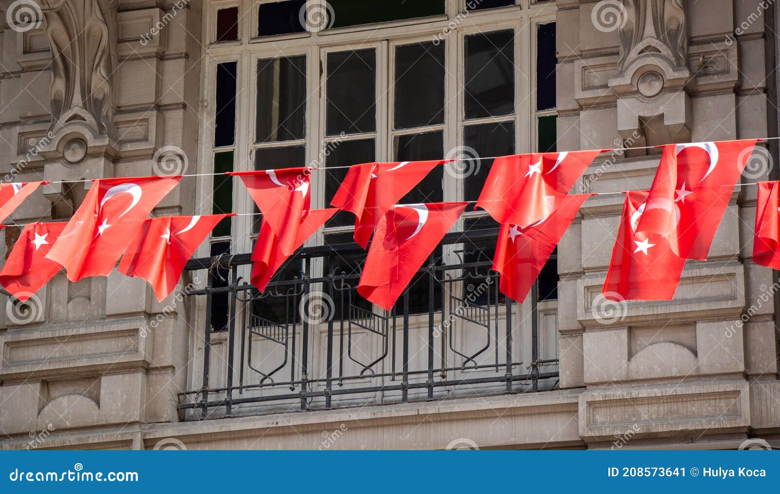 Turkish National Flag Hang on a Rope in the Street Stock Image - Image of  identity, flags: 208573641