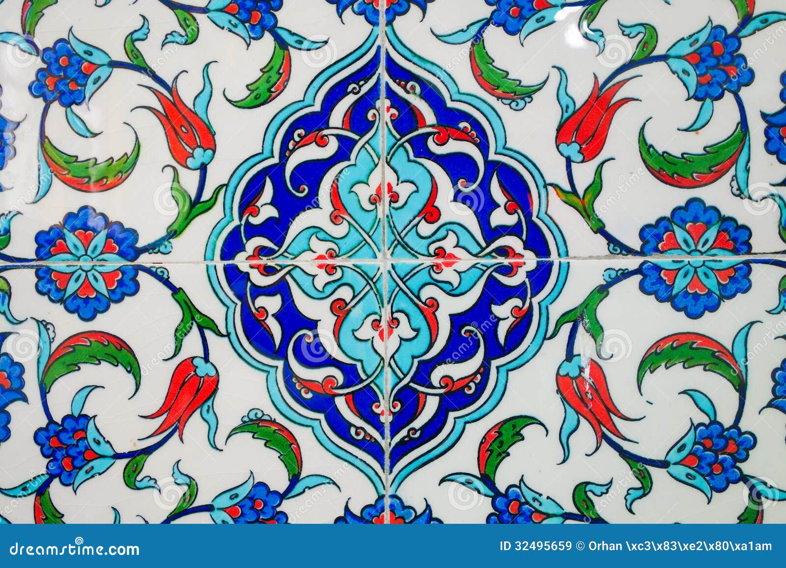 Turkish Ottoman Hand Made Ancient Tiles Stock Image Image of museum