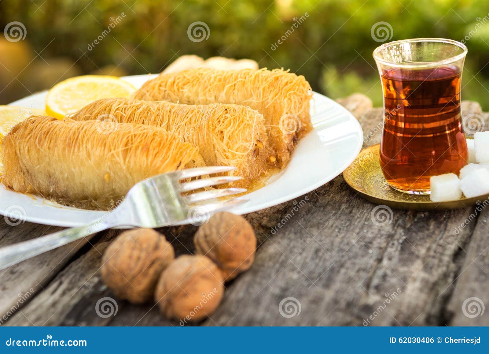 Turkish pastry kadayif stock photo. Image of honey, cake 62030406