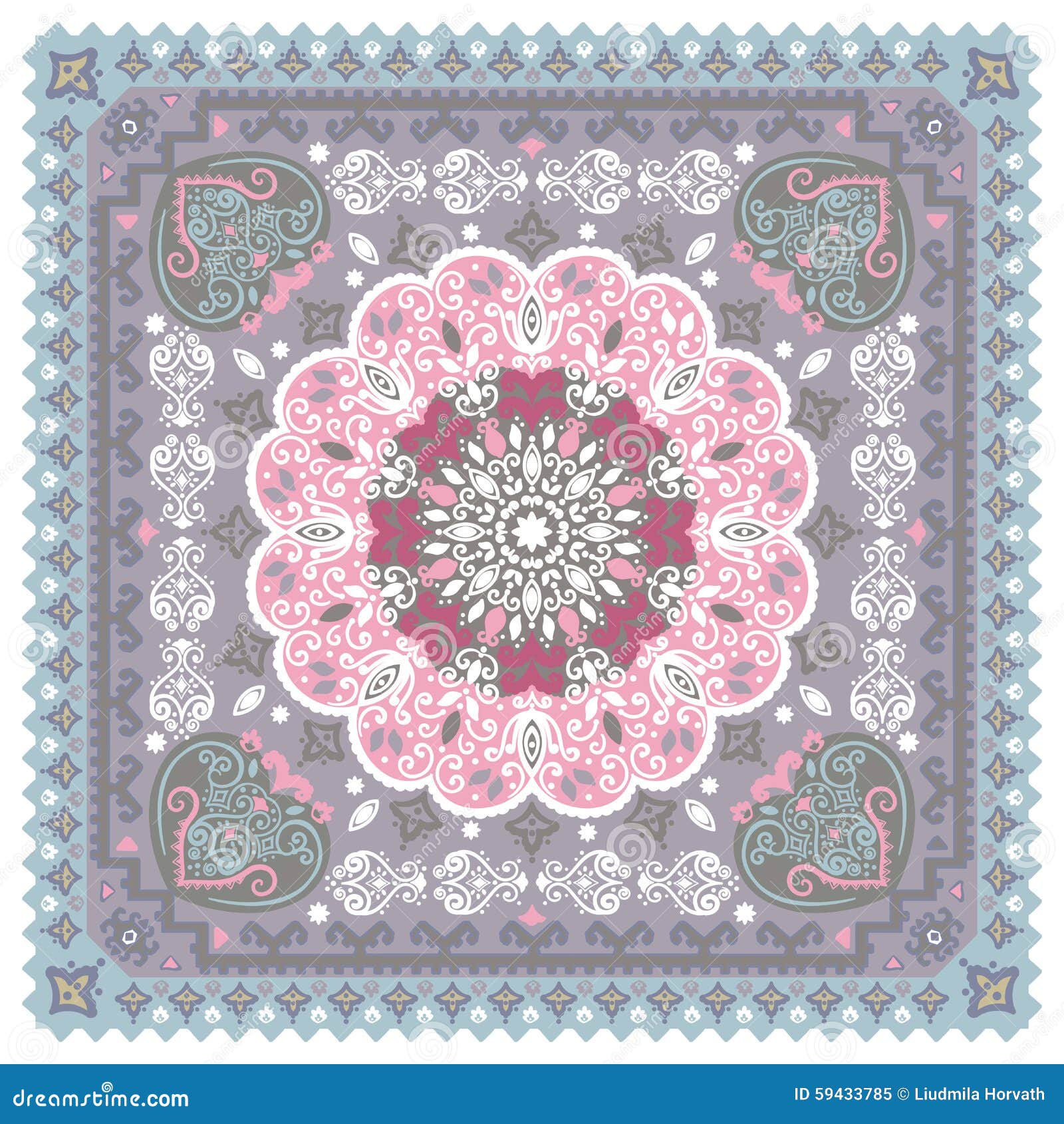 Turkish Rug Style Seamless Pattern Stock Vector Image 59433785