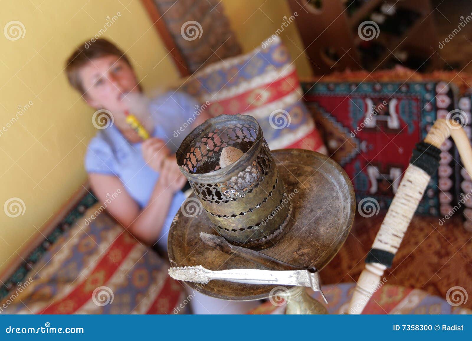 Turkish shisha stock photo. Image of fringe, earring, portrait 7358300