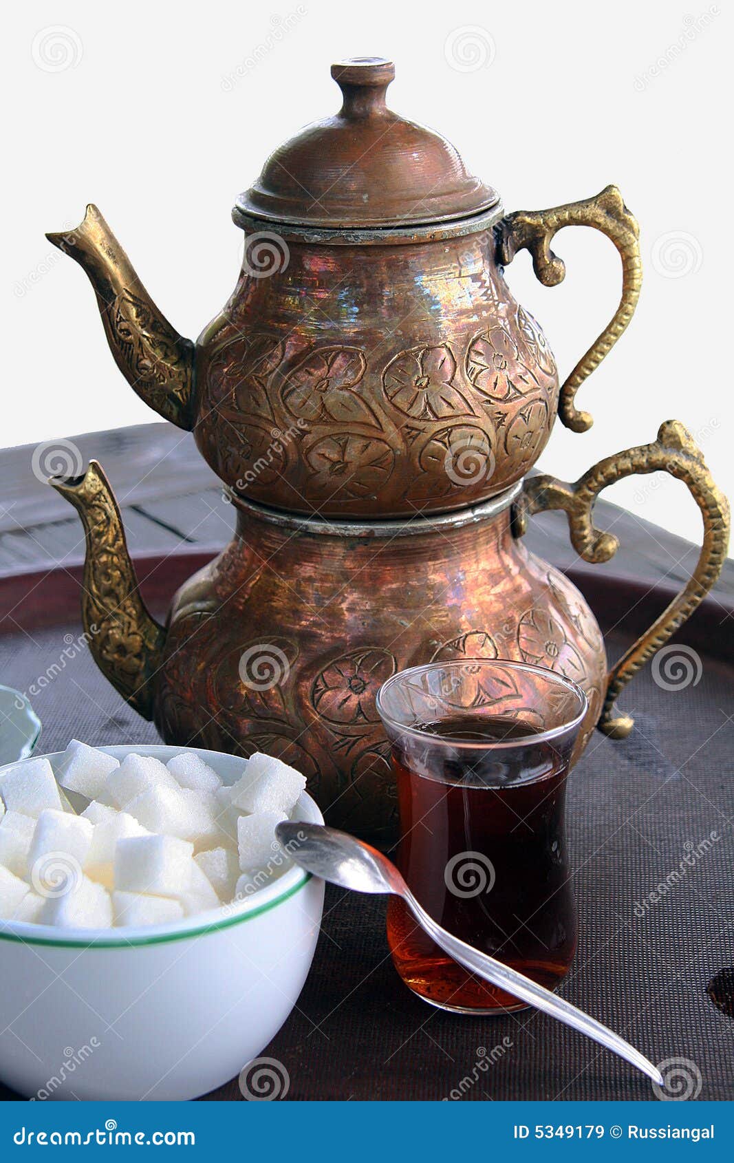 Turkish tea stock image. Image of isolated, brew, process 5349179