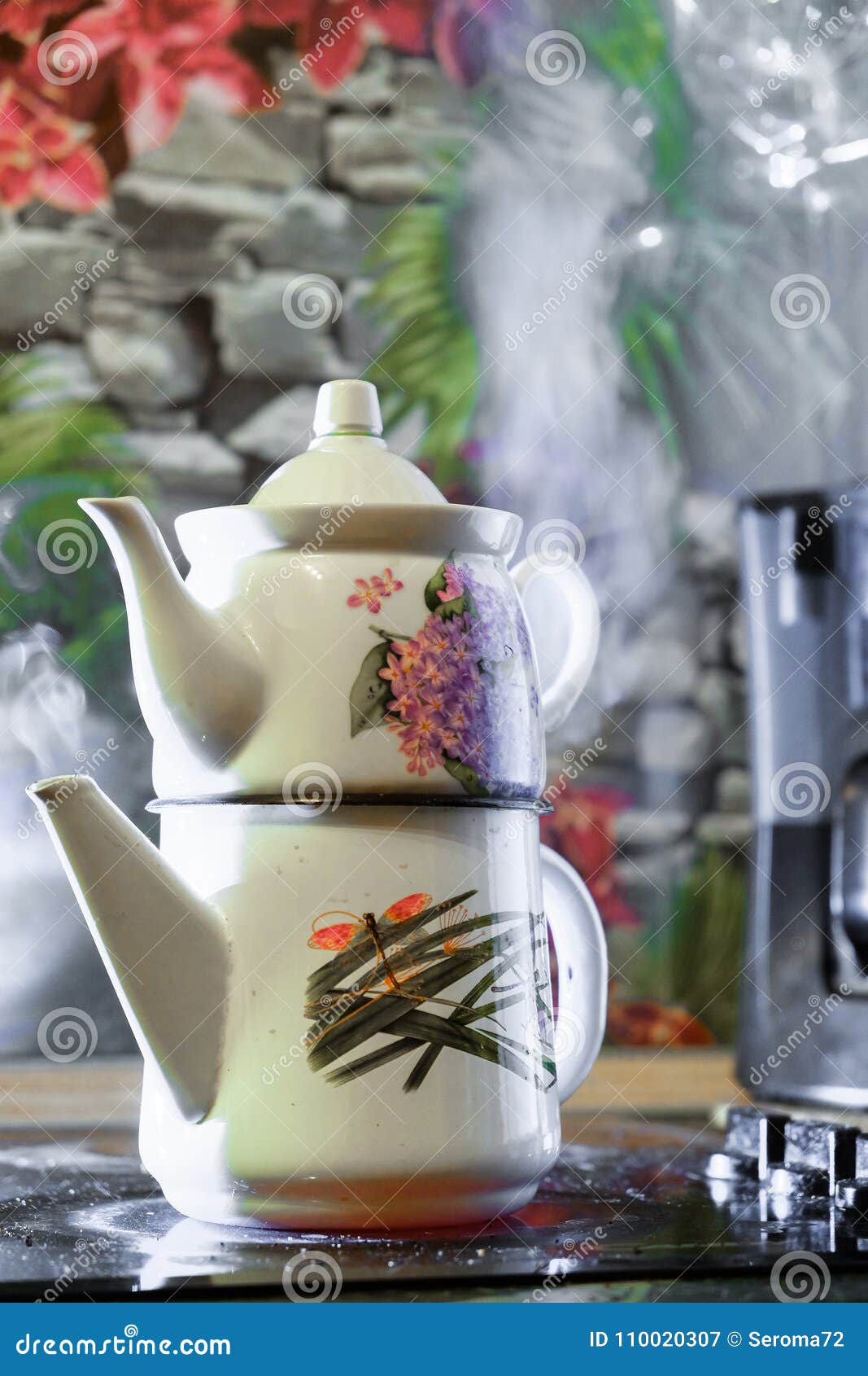 Turkish tea kettle stock image. Image of fresh, brazen 110020307