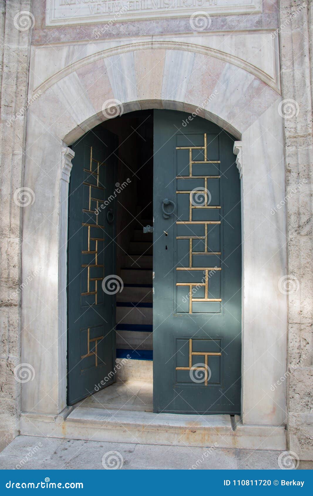 Turkish Traditional Door Architecture Stock Photo - Image of tile