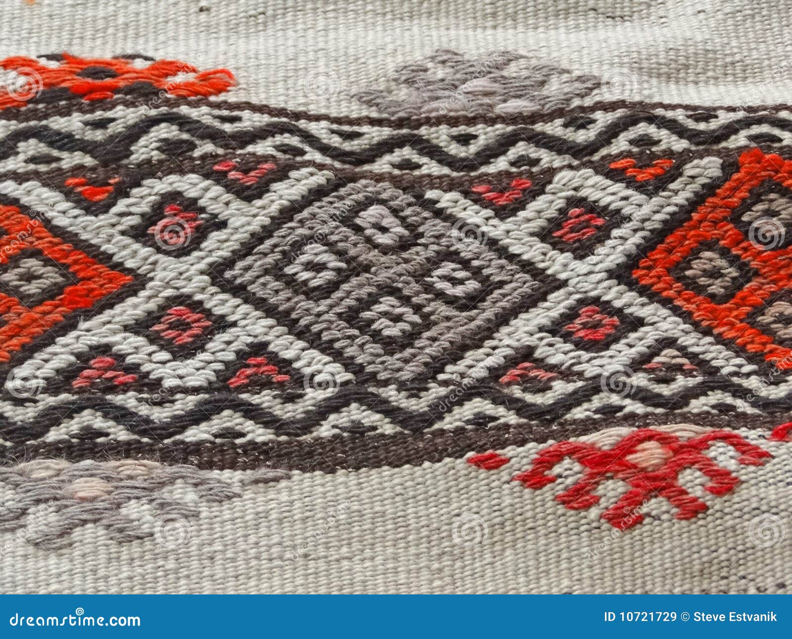 Turkish Traditional Kilim, Geometric Patterns Stock Image Image of