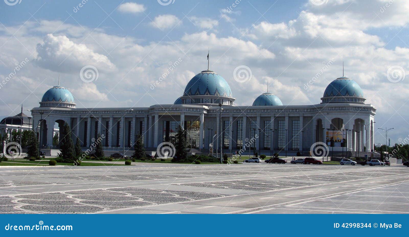 Turkmenistan - Ashgabat, Medjlis palace of parlament. White palaces of Ashgabat capital Turkmenistan, central asia, located on the ancient road of the Great silk way parlament Medjlis building