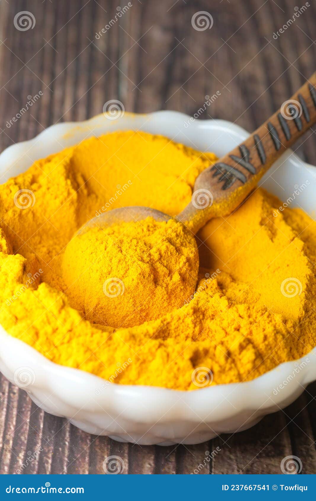 Turmeric Ginger Powder in a in Bowl on Table , Stock Image Image of
