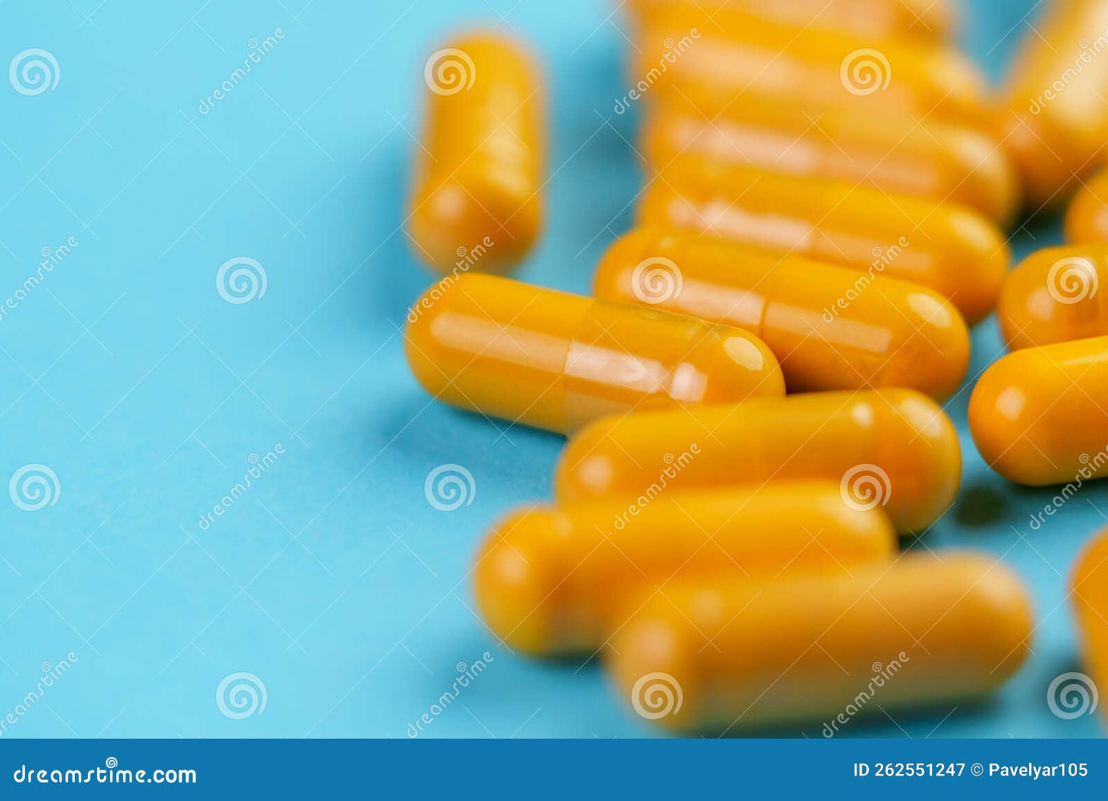 turmeric herb yellow medicative capsules