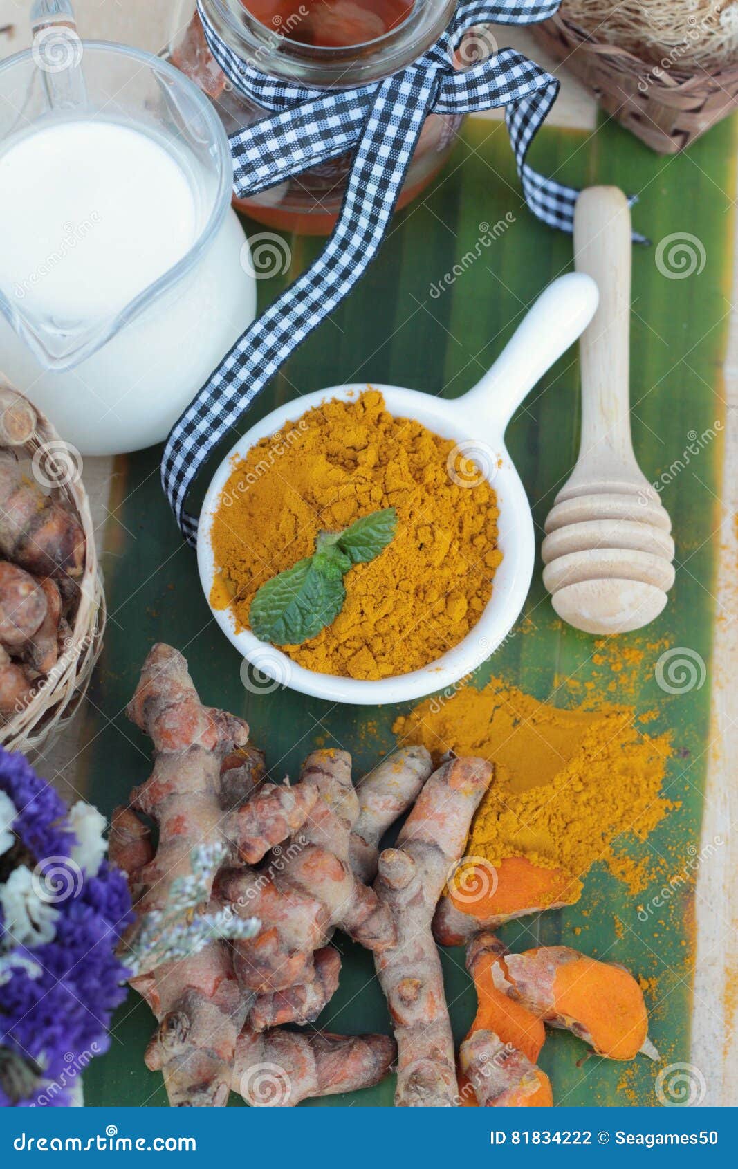 Turmeric Powder with Honey and Milk for Scrub. Stock Photo Image of ingredient, curcuma 81834222