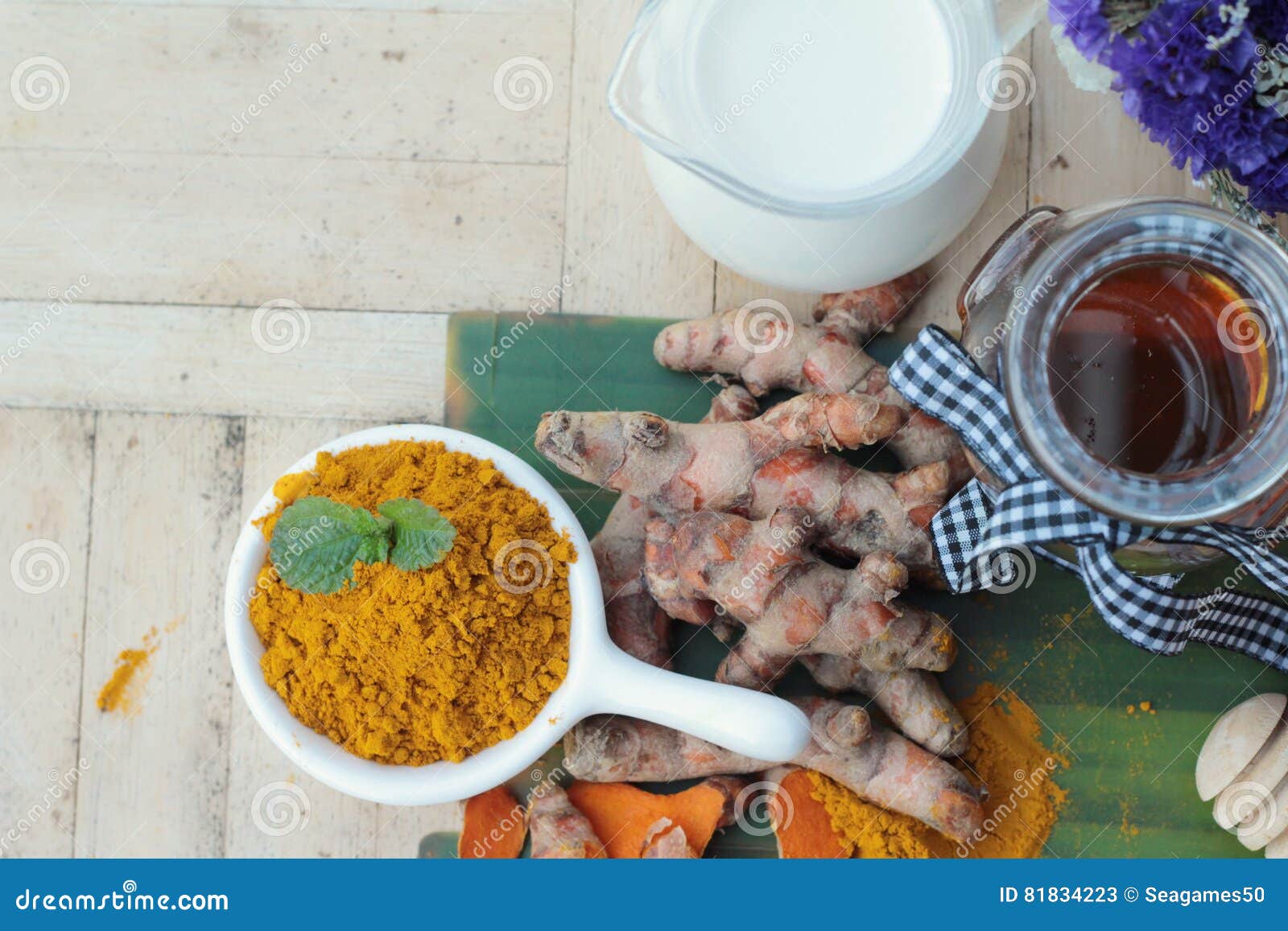 Turmeric Powder with Honey and Milk for Scrub. Stock Image Image of ingredient, flavor 81834223