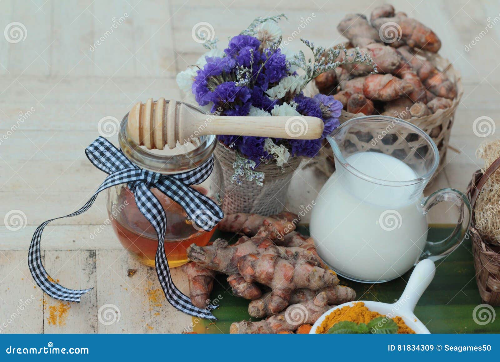 Turmeric Powder with Honey and Milk for Scrub. Stock Image Image of nutritious, fresh 81834309