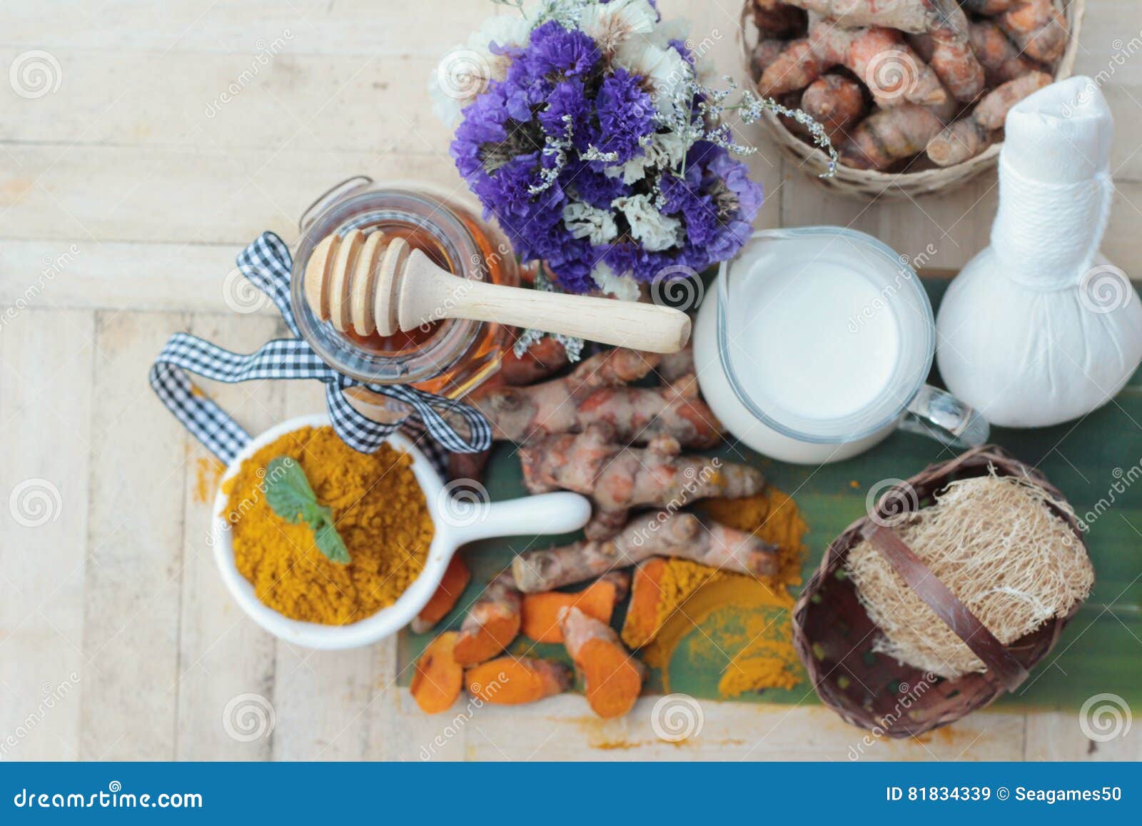 Turmeric Powder with Honey and Milk for Scrub. Stock Image Image of nutritious, fresh 81834339