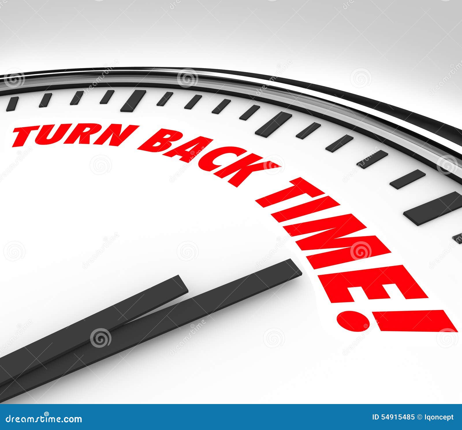 Turn Back Time Clock Reverse Aging Flashback Stock ...
