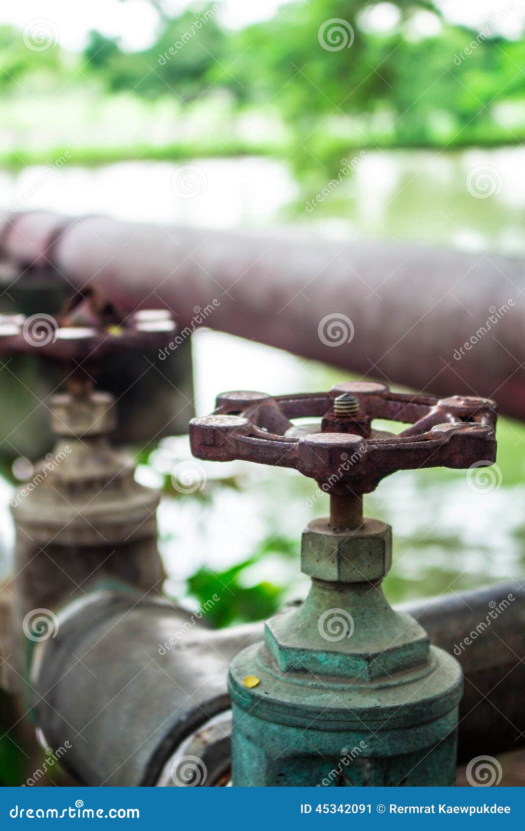 Turn off water valve stock image. Image of steel, equipment 45342091