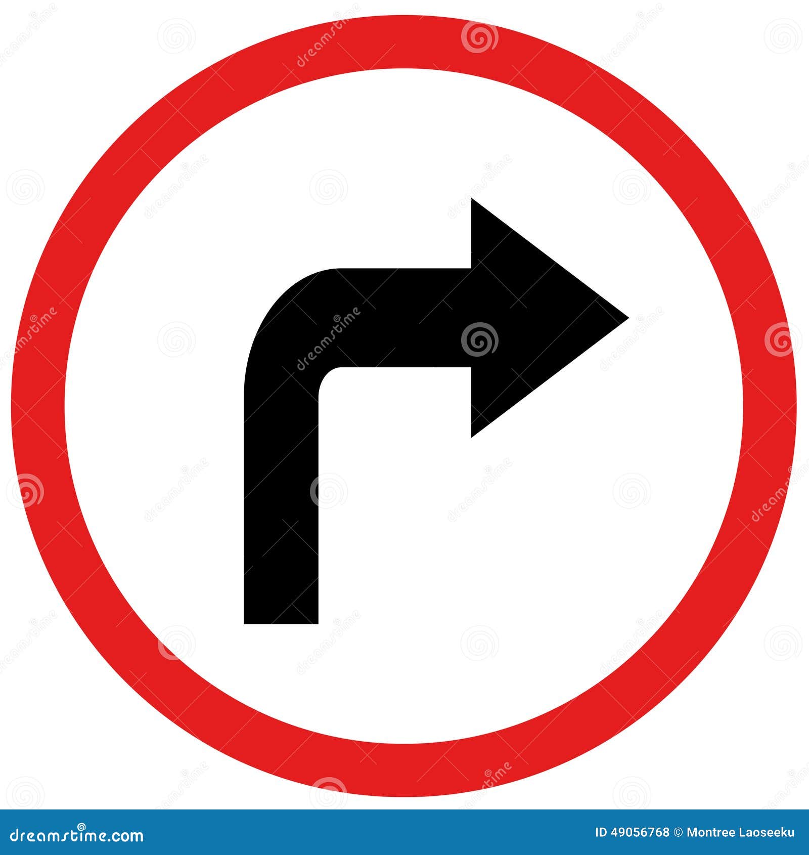 Turn Right Sign Stock Illustration Illustration Of Arrow 49056768